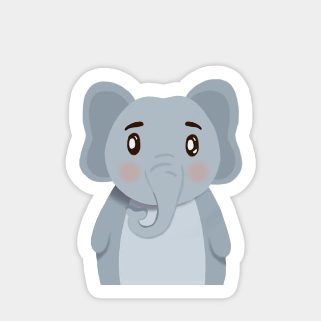 Baby Elephant Nursery Illustration Sticker by gusstvaraonica